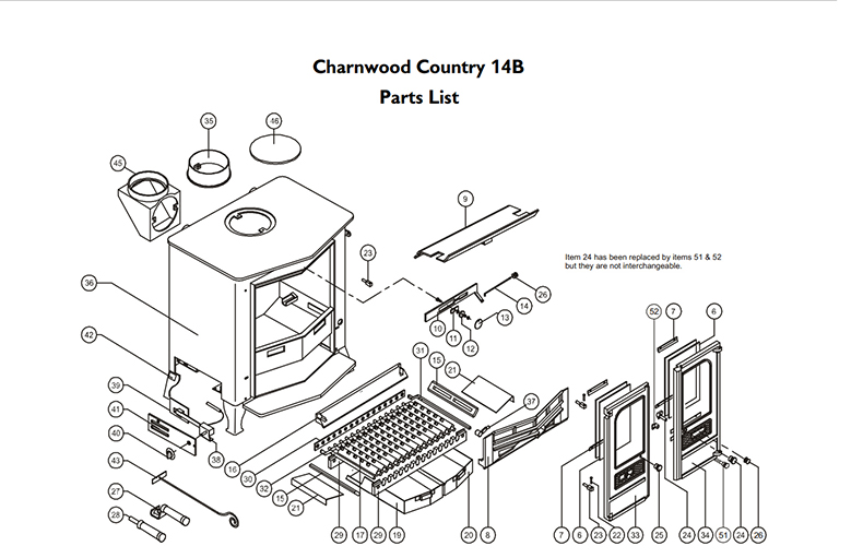 Charnwood Country Stove Parts