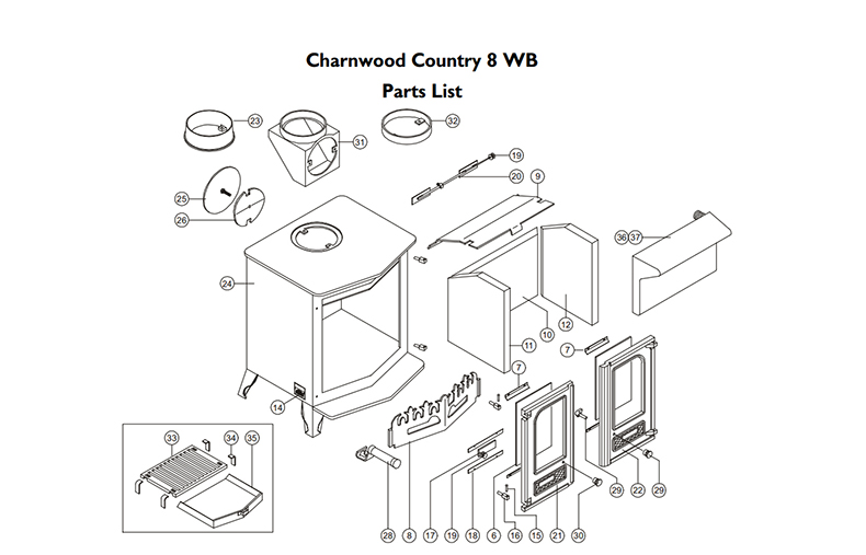 Spare Charnwood Stove Parts