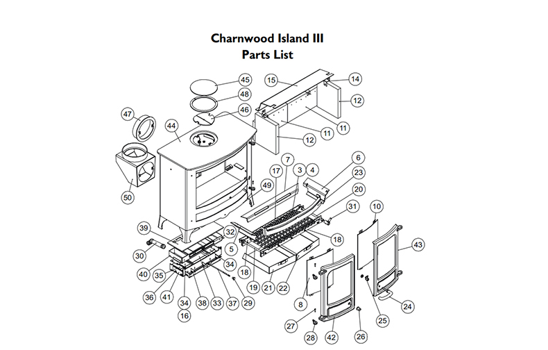 Charnwood Spare Island Parts